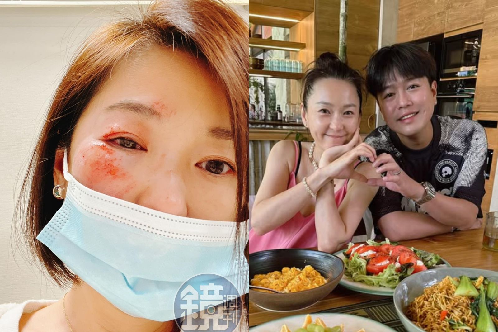 六月二年前露營時跌倒慘摔被虧遭李易家暴。翻攝《鏡週刊》、june_tsai1976 IG