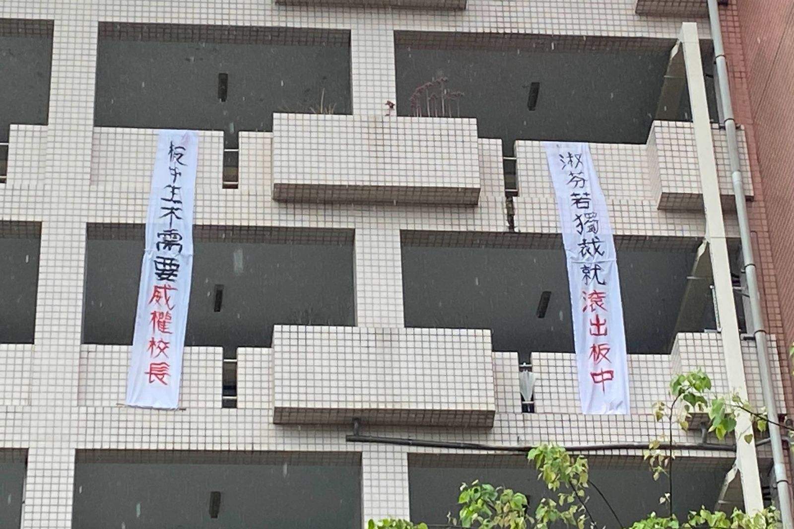 還沒上任！板中生掛抗議布條「不需要威權校長」　劉淑芬喊冤：我不是女暴君