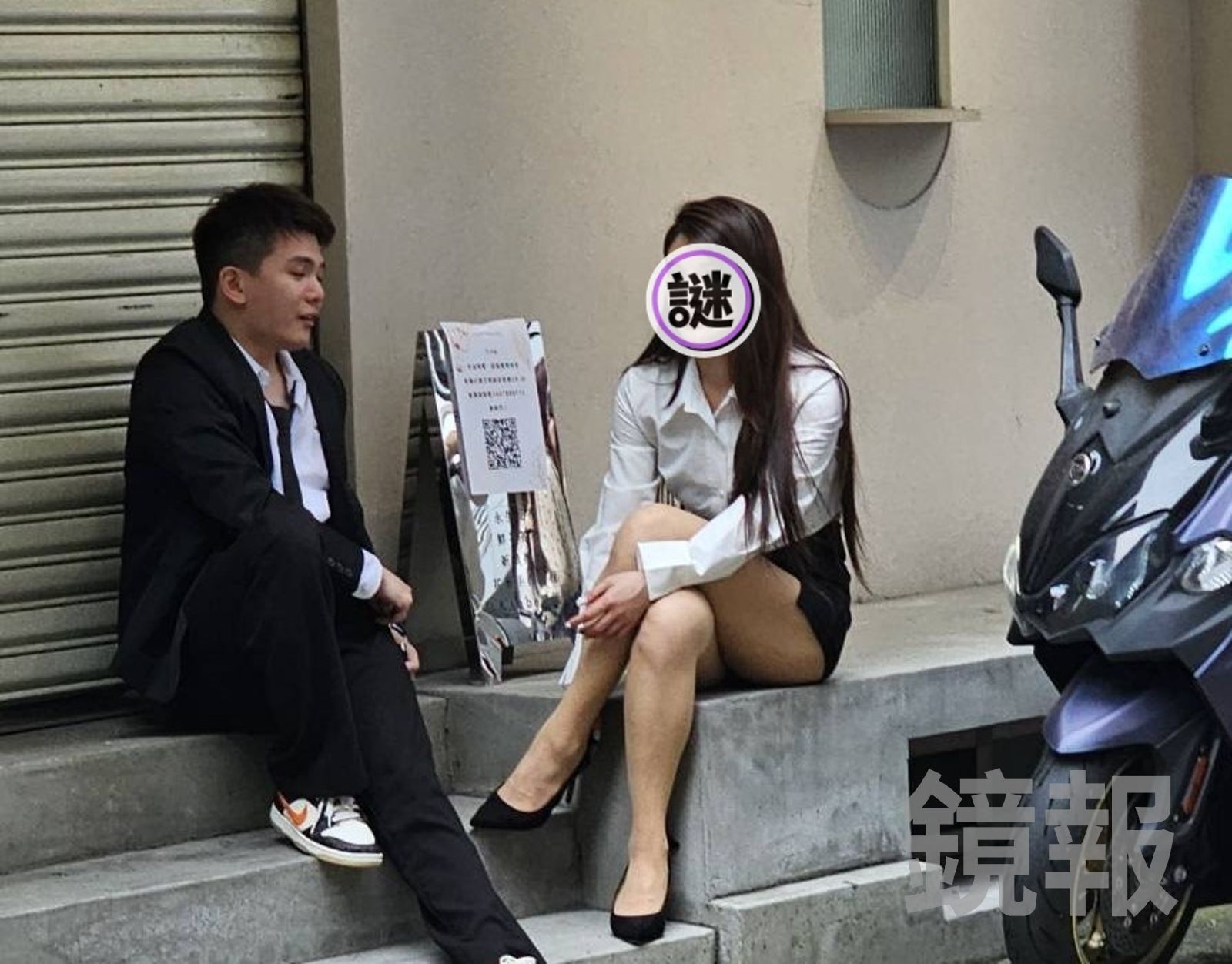 獨家直擊／孫生涉及多起性騷案被解約　百萬網紅美女露長腿路邊陪聊天