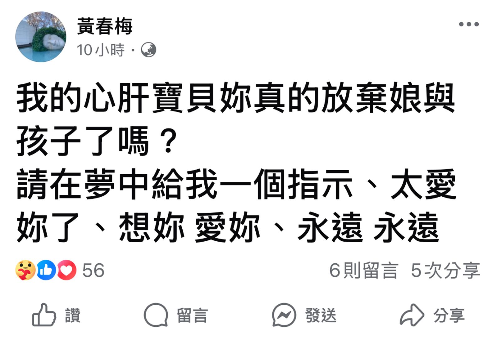 S媽再度發文抒發思女之情。翻攝S媽IG
