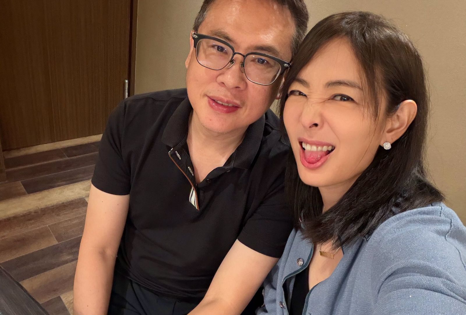 賈永婕分享和老公王兆杰的互動。圖/翻攝賈永婕臉書