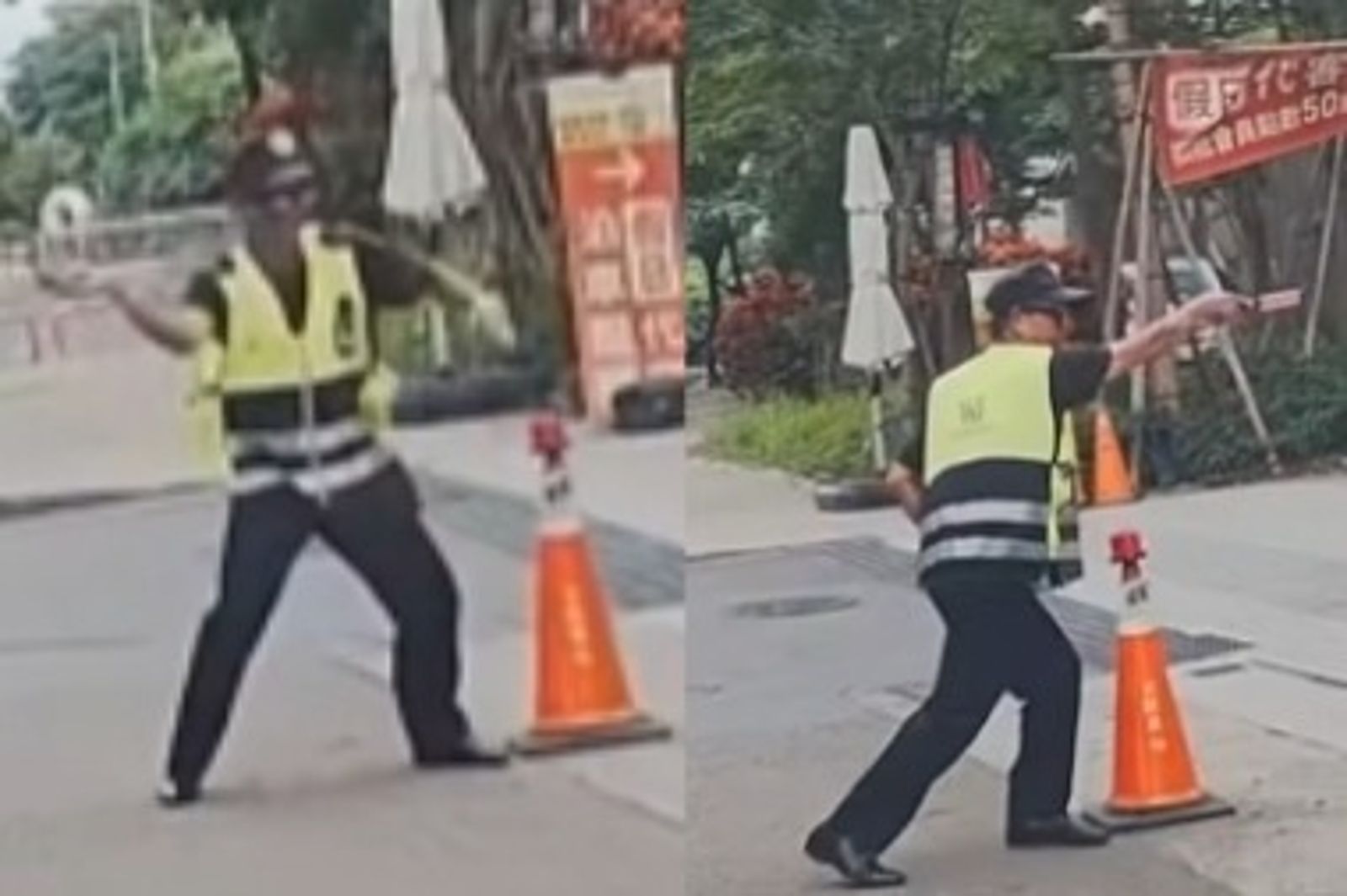 新莊停車場伯爆紅!超古錐「指揮交通」動作吸300萬人朝聖