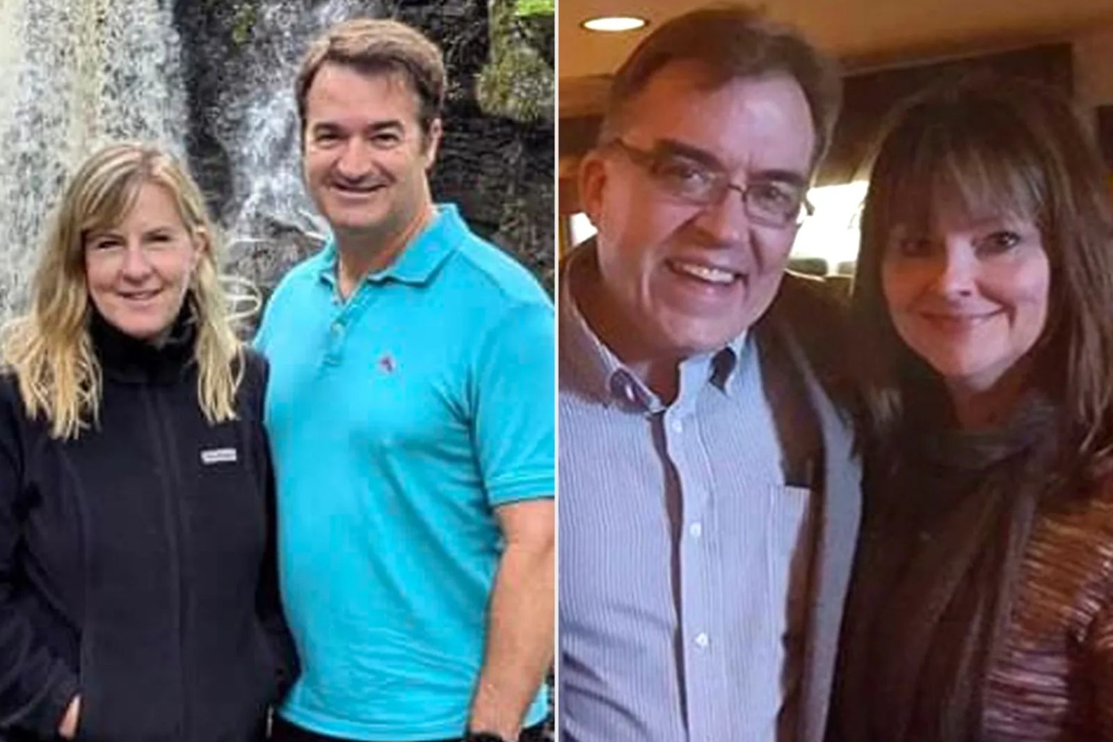 眾議會前議長霍特曼與丈夫（左）慘遭槍殺，參議員霍夫曼及其妻子（右）遭槍擊送醫後已脫離生命危險。圖／翻攝自當事人FB