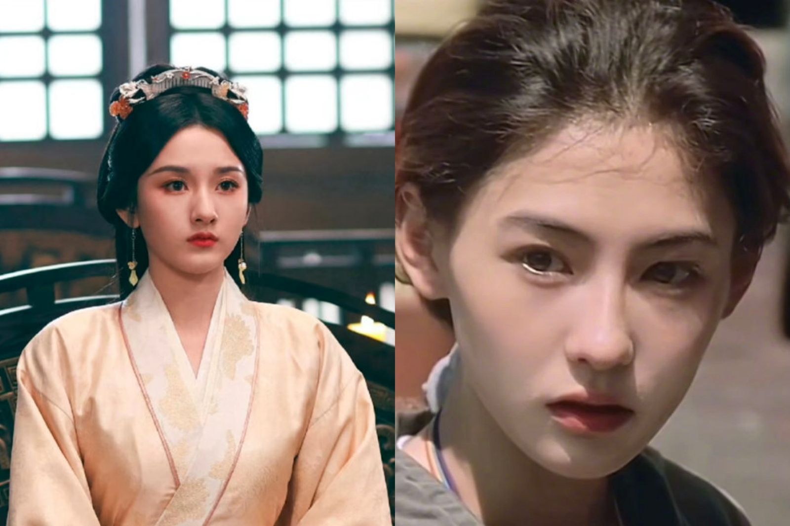 網友評宋祖兒（左）神韻與張柏芝（右）頗相似。翻攝微博