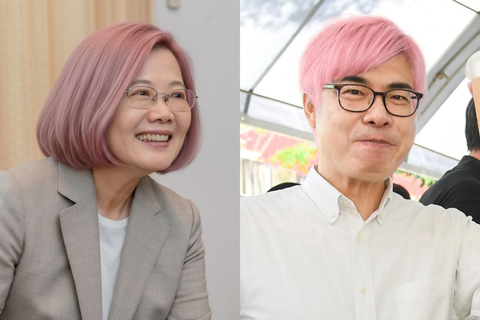 迎接BLACKPINK開唱!不只高雄6大地標點亮粉紅光 陳其邁、蔡英文也變「粉紅髮」