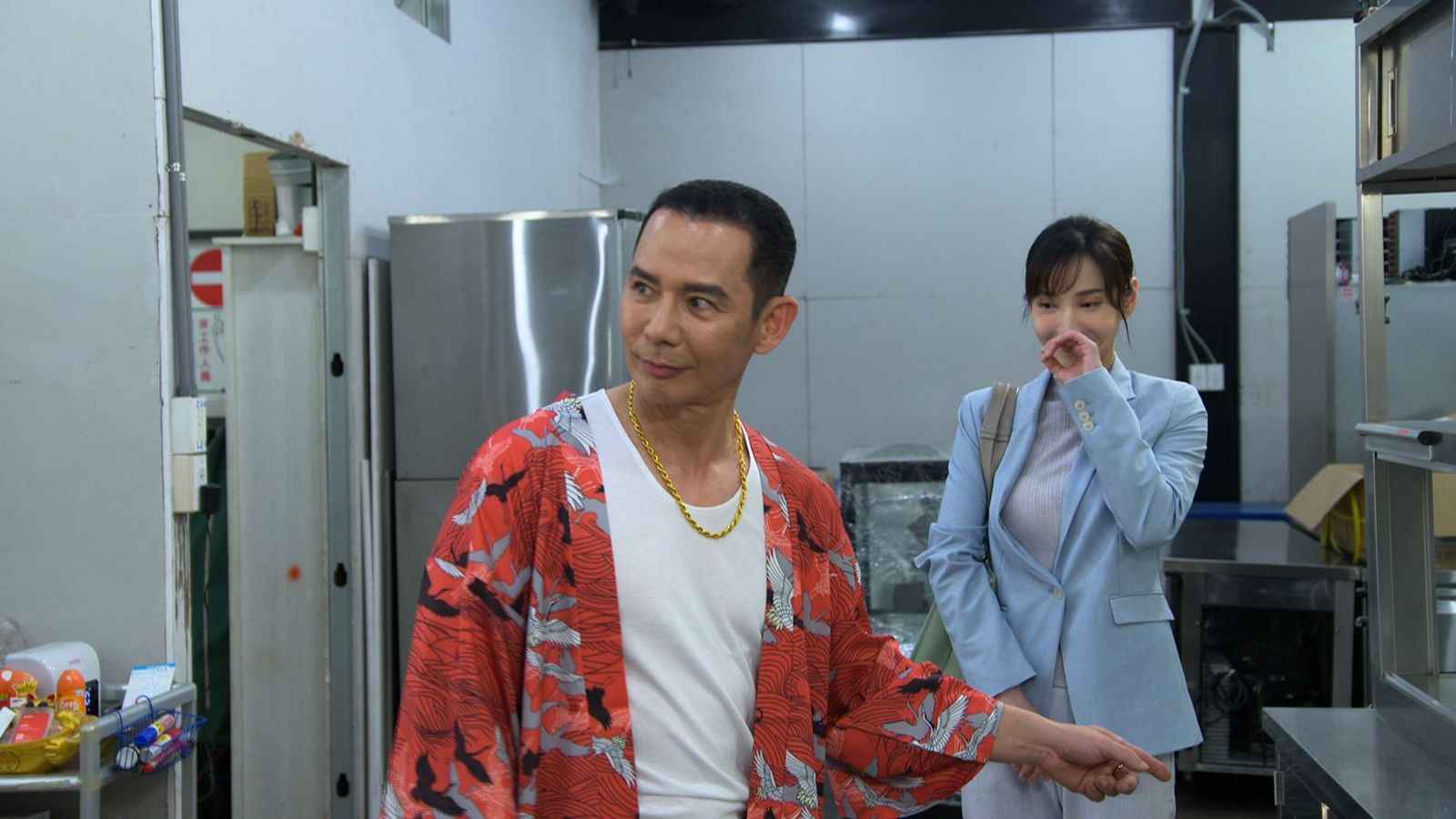 徐千京自爆對戲時被王耿豪演技「吸進去」，看到出神差點忘詞。民視提供