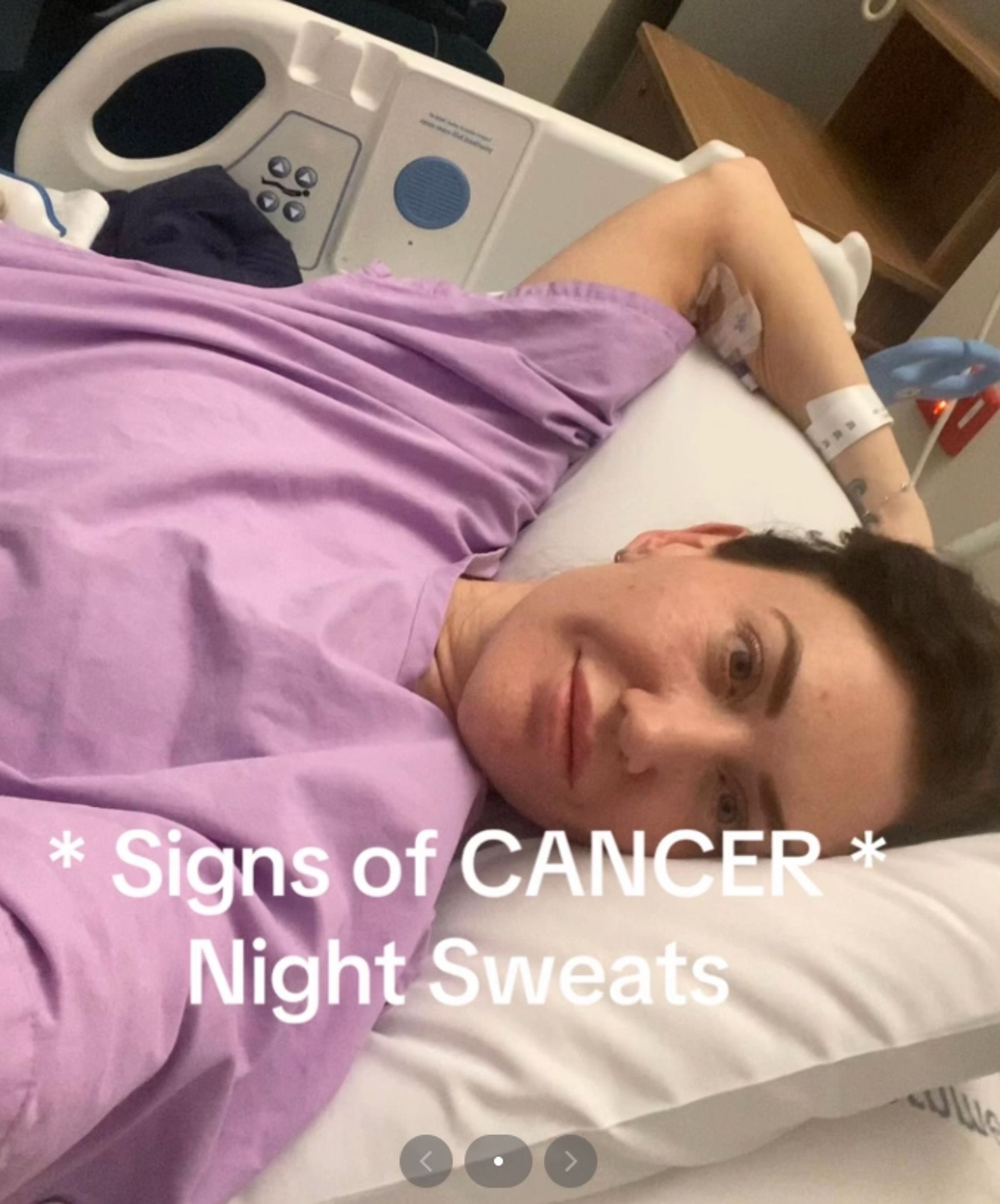 馬伊克半夜經常盜汗,沒想到卻是癌症徵兆。圖/翻攝自TikTok/stoneinthe0cean