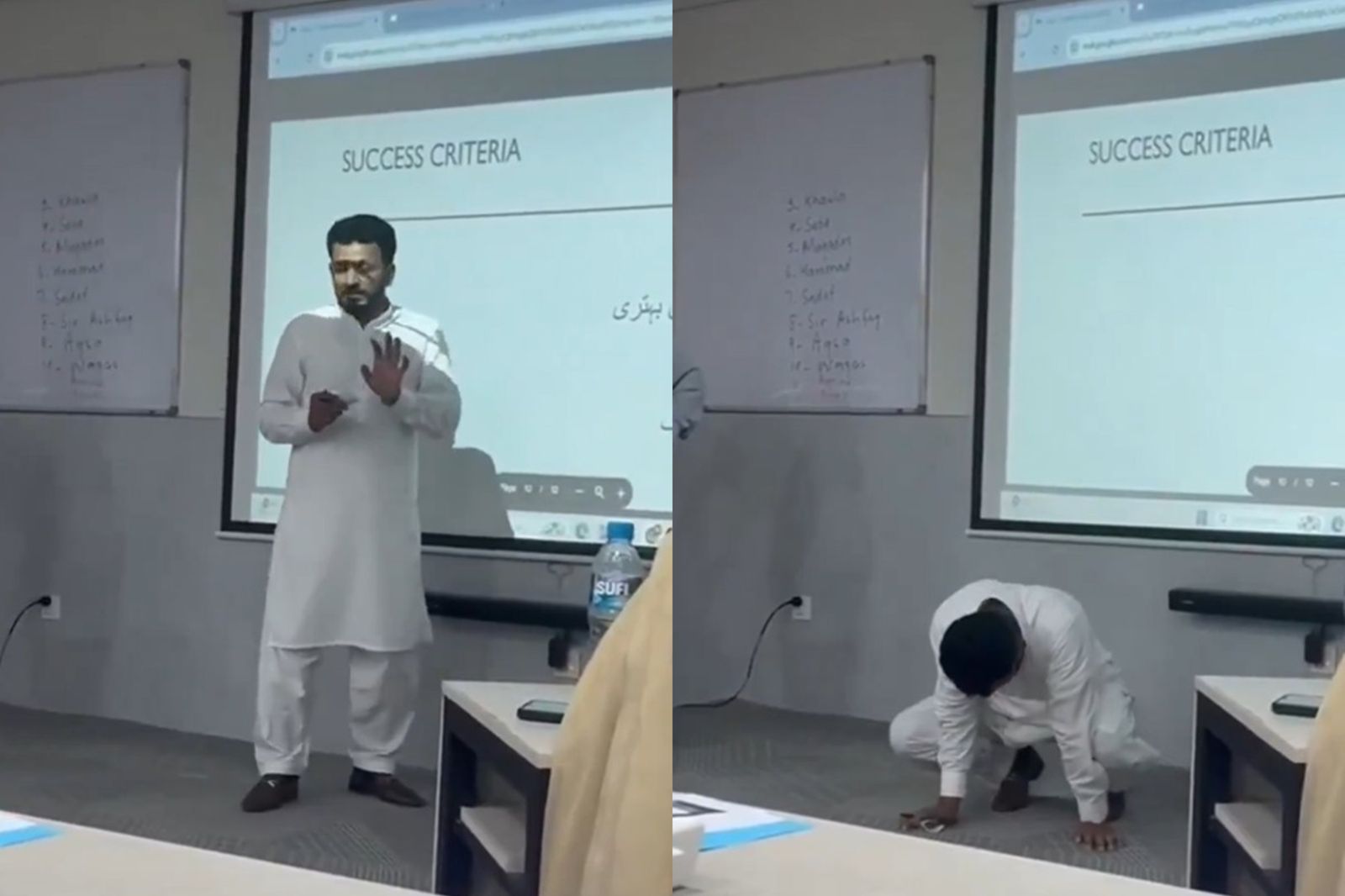 課堂突傳悲劇！36歲教師話說一半「痛苦往前倒」影片曝光…學生錄下他死亡瞬間