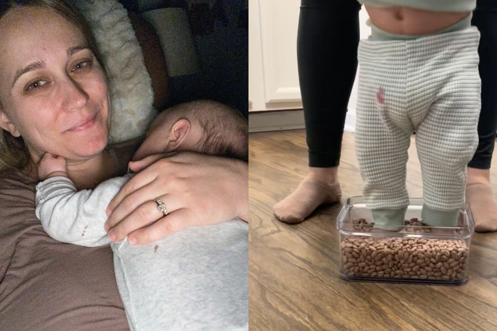 夜夜育兒地獄！新手爸媽出奇招「把嬰兒放進豆子裡」...一覺到天亮狂吸千萬點閱