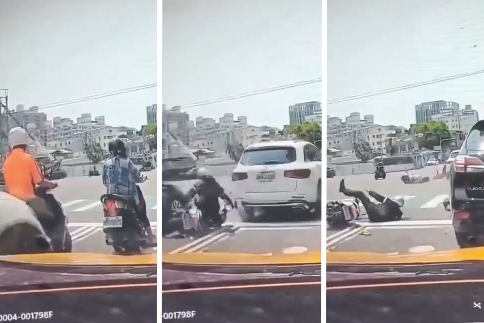 停等紅燈遭追撞！　5車連環撞2騎士噴飛路面腦出血　肇事駕駛稱「暴衝」警要查因