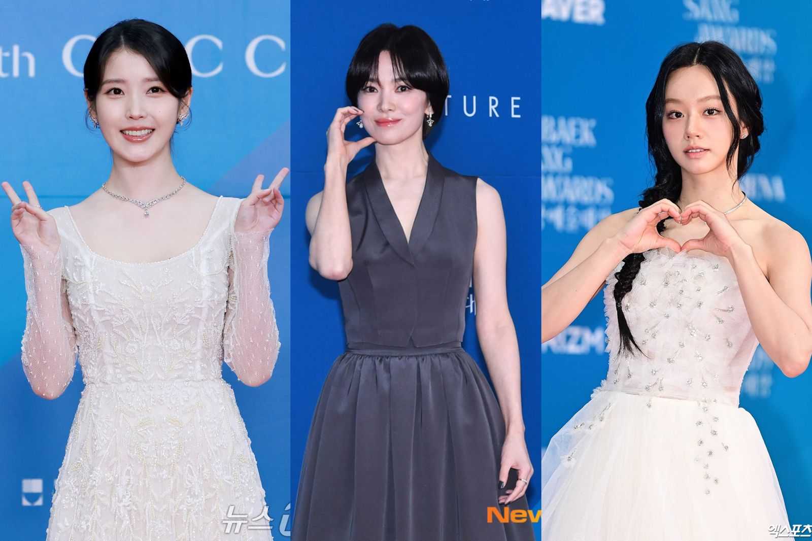 百想61/IU紅毯甜笑搶視后! 秀智、宋慧喬、惠利紅毯爭豔