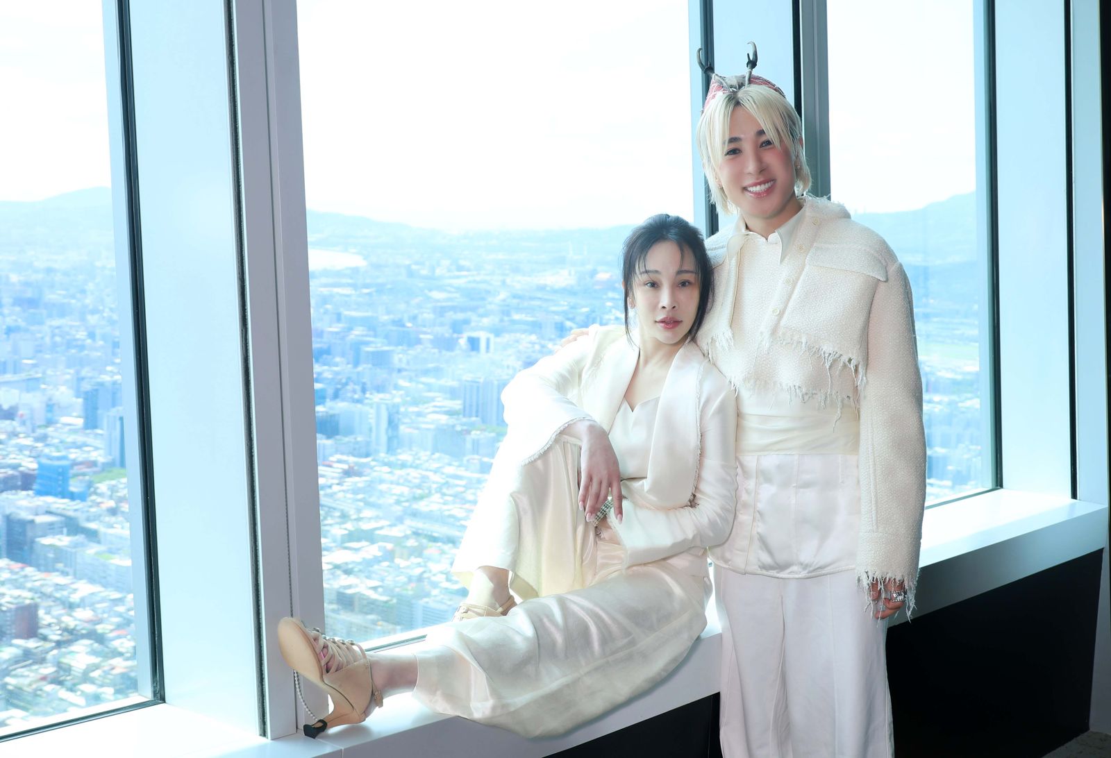 馬天佑（右）19日辦發片記者會，温嵐到場力挺。Fame Glory 提供