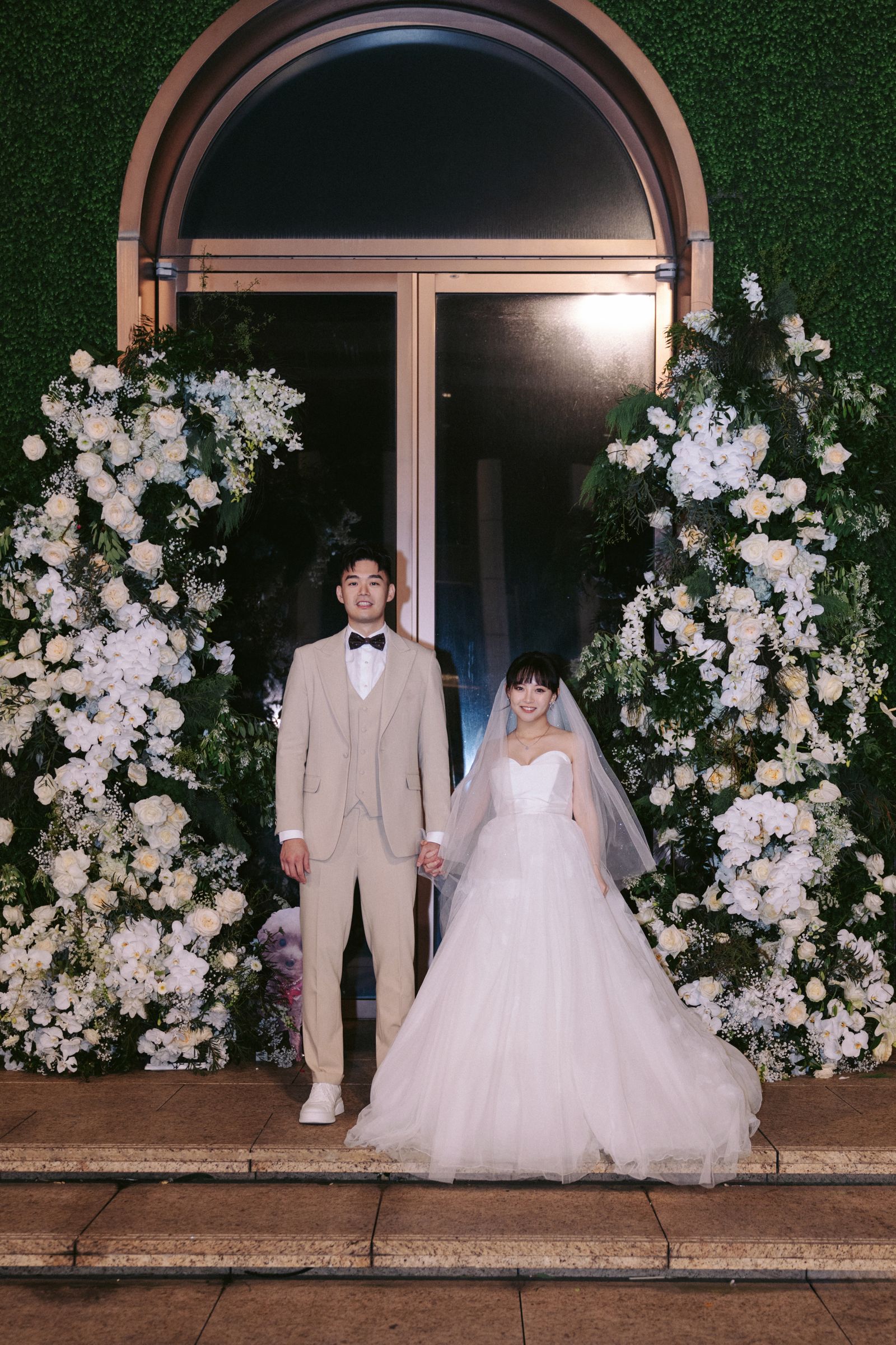 王齊麟、陳詩媛婚禮氣氛熱鬧溫馨。經紀人提供