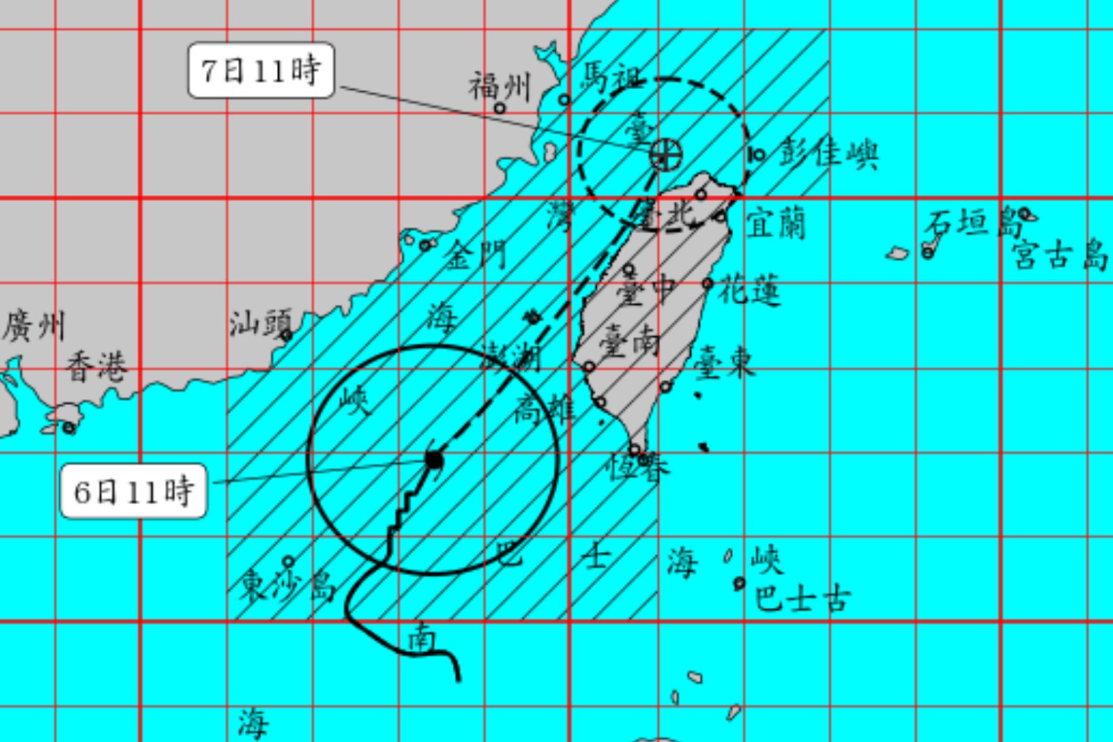 丹娜絲增強為中颱「即將開眼」　雨彈紅到發紫