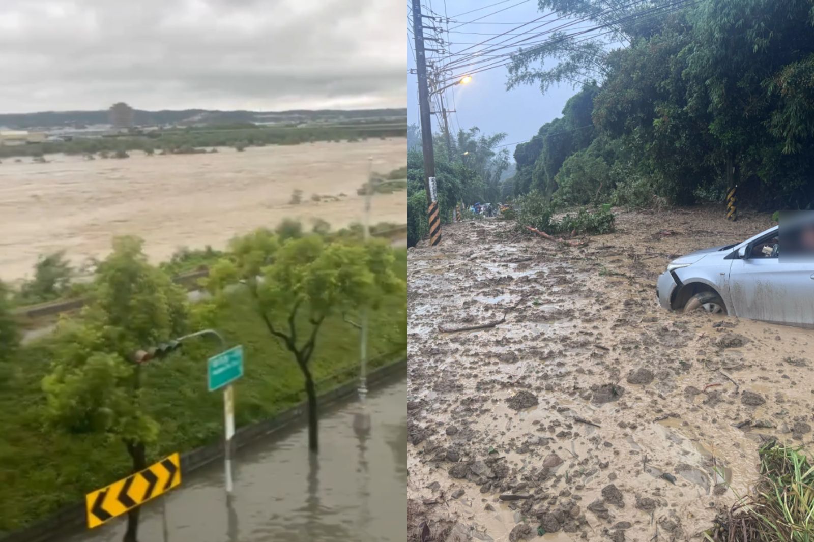 台中咕嚕咕嚕...環河路段淹成河、霧峰大坑土石流！網哀：需要4萬買橡皮艇
