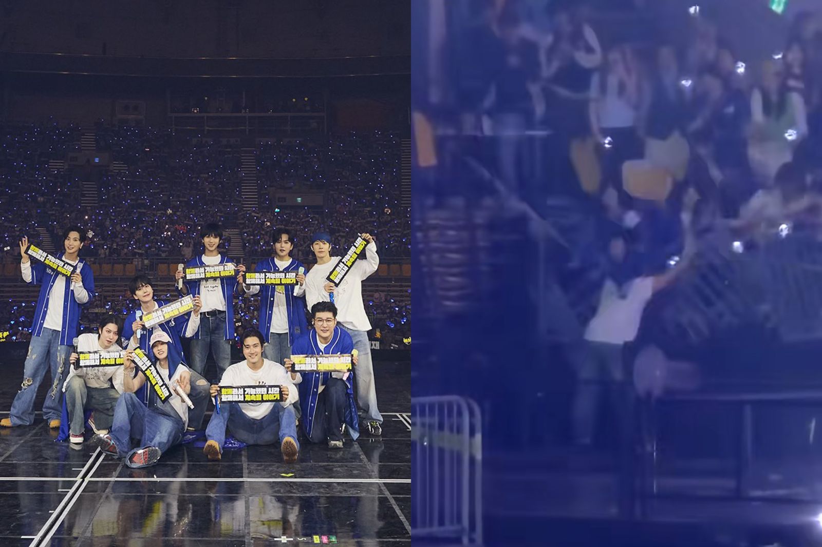 SJ演唱會連2天出意外！欄杆斷掉「整坨歌迷從1樓摔到B1」　厲旭嚇到抱頭愣住