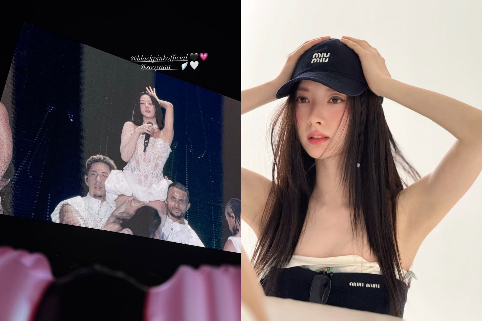 苞娜特別標記Jisoo，留下觀賞認證照。翻攝IG@bn_95819