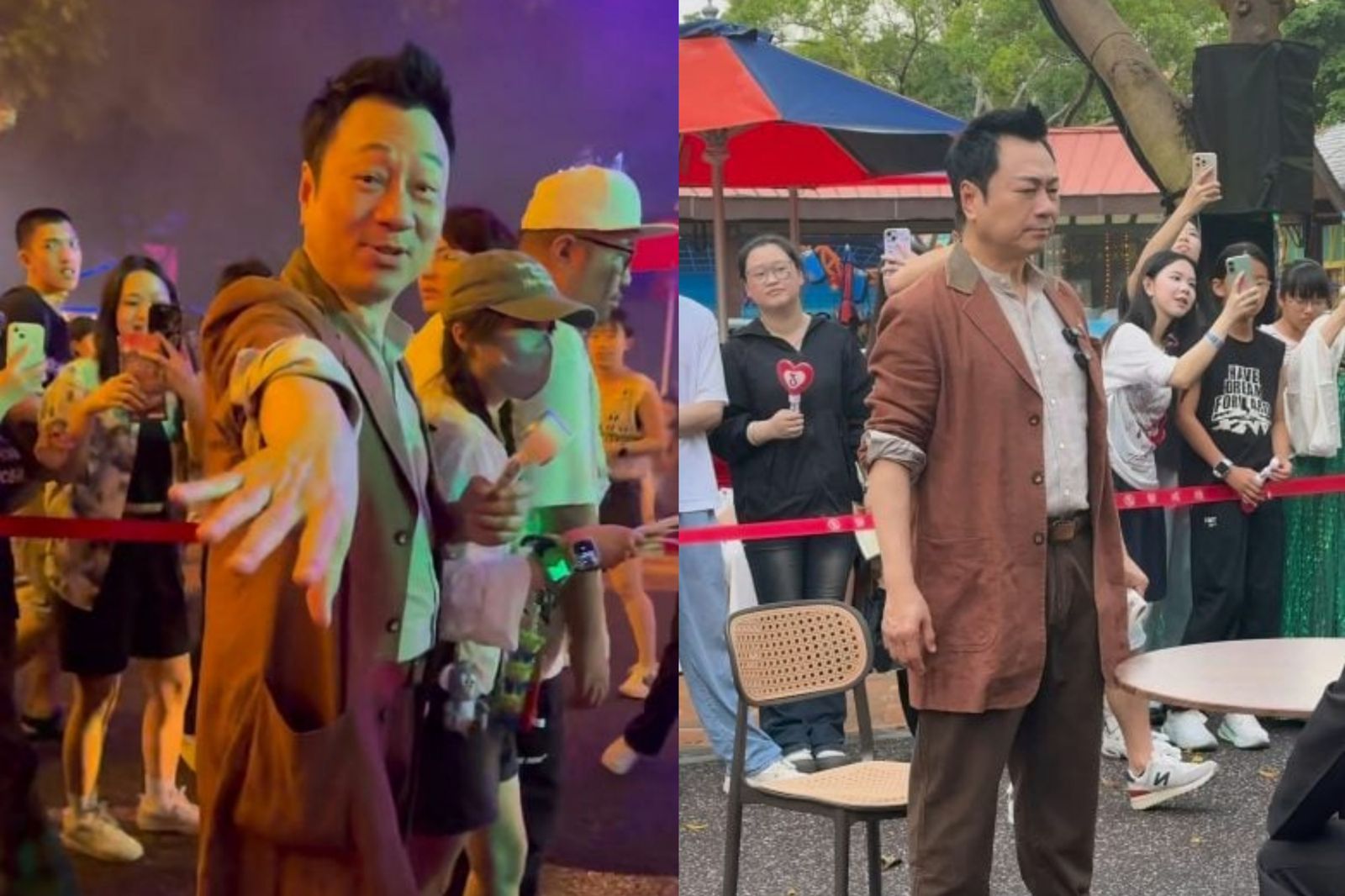 黎耀祥被民眾直擊現身中國遊樂園，他對民眾態度親切。翻攝小紅書