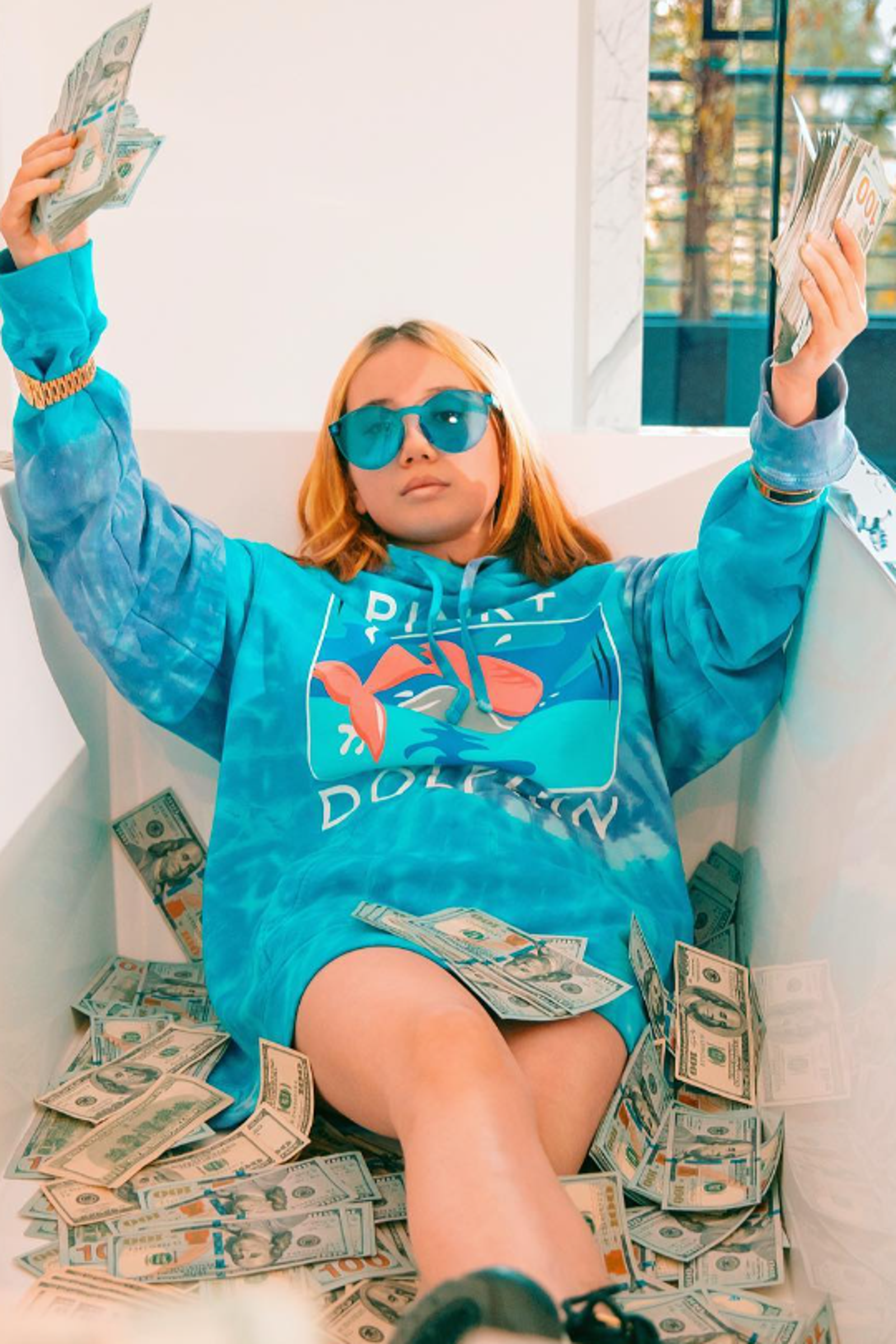 Lil Tay自稱本世紀最年輕炫耀者。圖/翻攝自IG@liltay