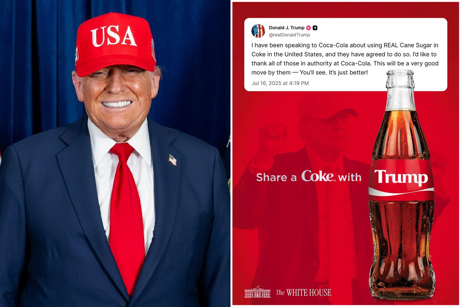 「川普可樂」橫空出世！可口可樂有望為他改回蔗糖配方　網讚：懂喝