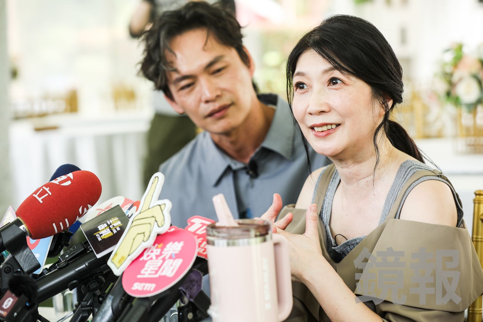 黃嘉千（上圖）、黃鐙輝（下圖）提到對女兒未婚懷孕的看法。鄒保祥攝