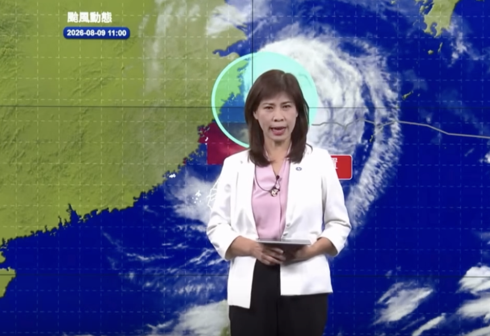 氣象女神累了?白海豚颱風講成「白沙屯」...伍婉華喊超懊悔網友暖打氣