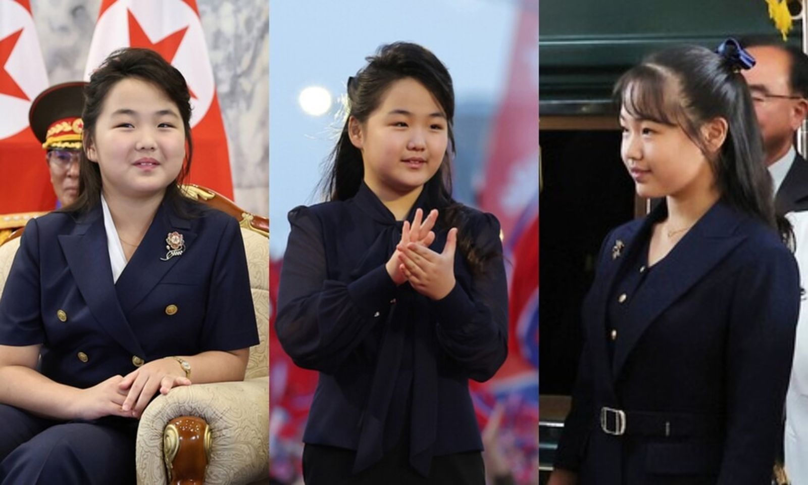 金朱愛從9歲至今(由左至右),容貌進化中。圖/翻自hani.co.kr