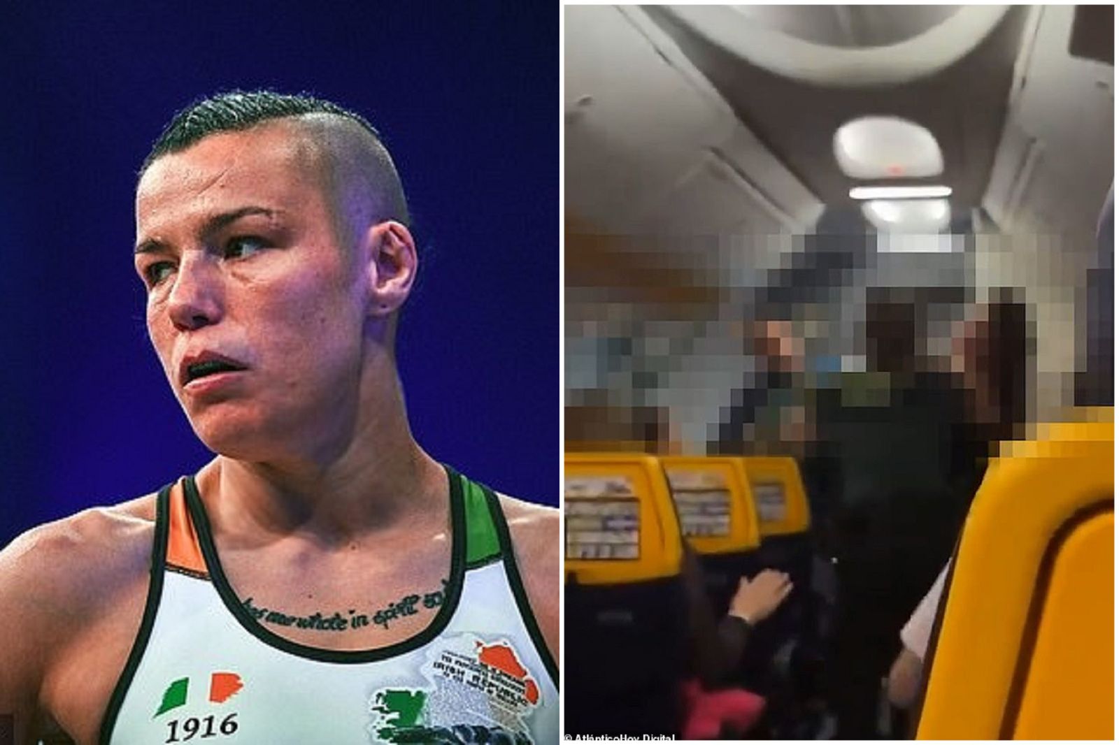 41J肉聲／女格鬥家把飛機當道場　機上大鬧KO兩員警！