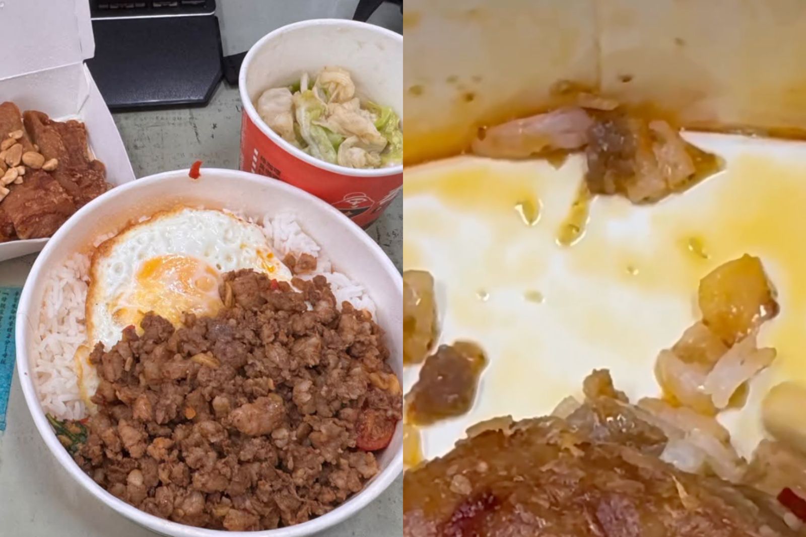 太噁心!外送打拋豬飯吃一半驚見「整碗都是蛆」...店家急滅火遭打臉說謊