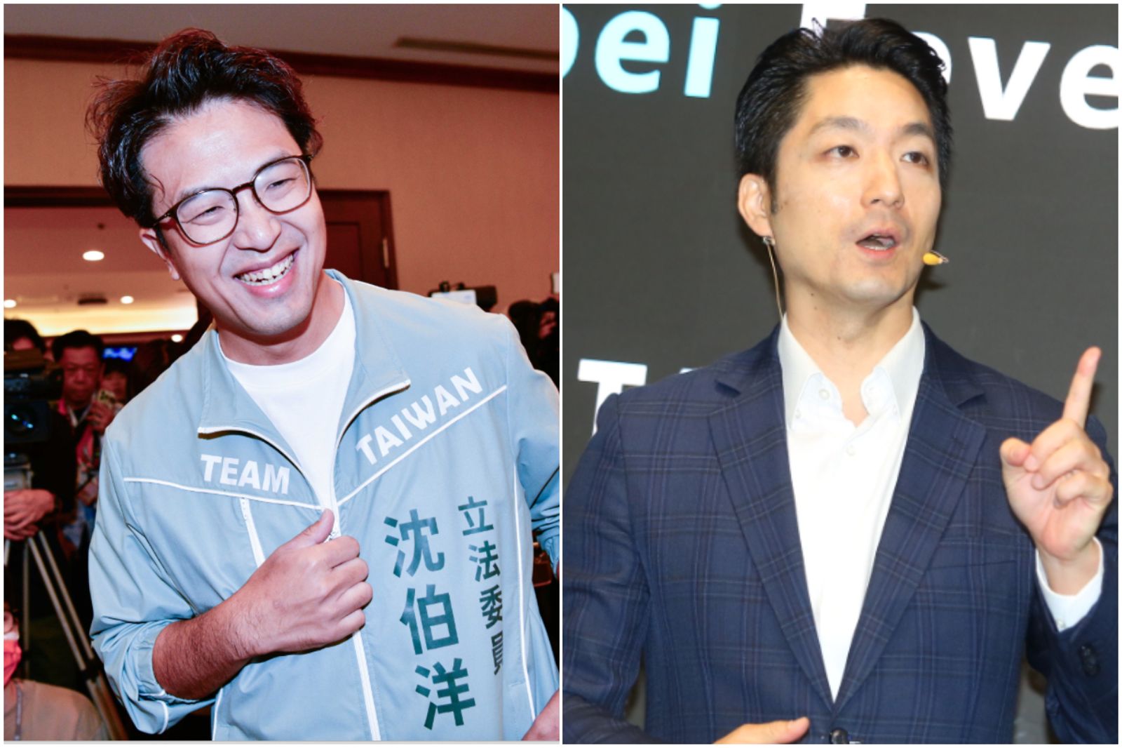 羅友志直言沈伯洋(左)和蔣萬安的民調已經接近五五波。圖/攝影李智為、姜永年