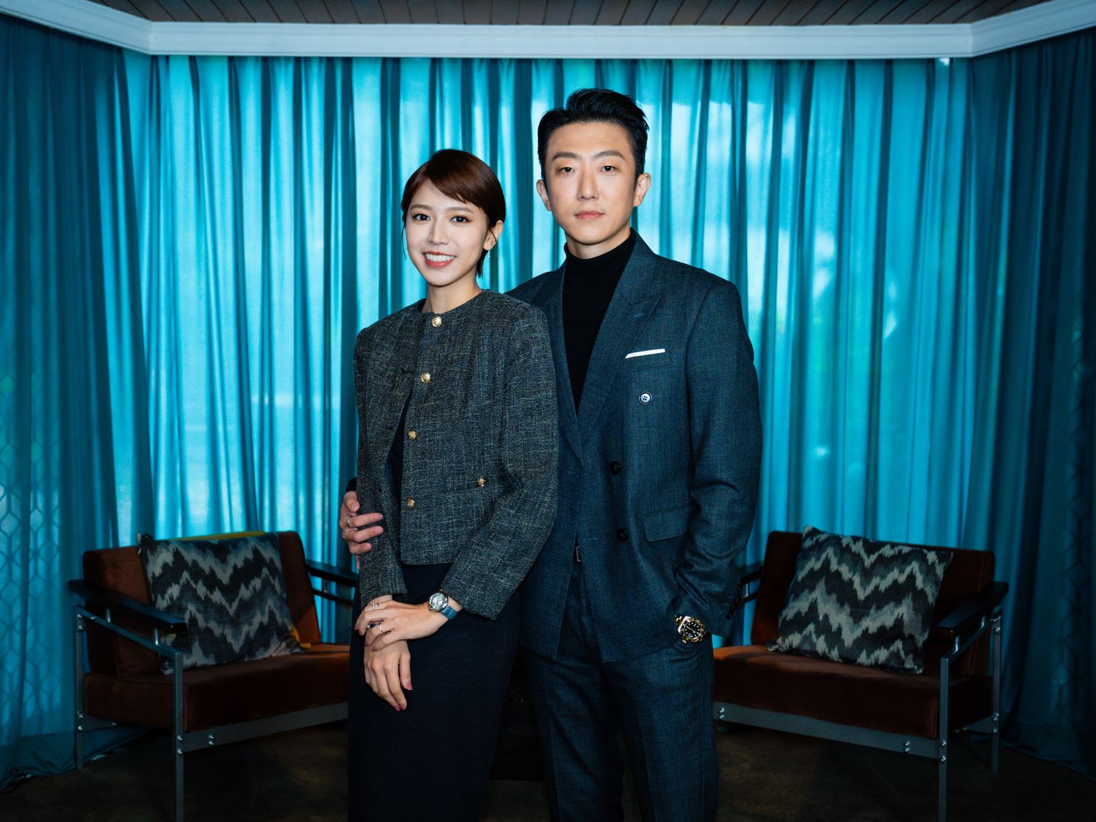 張懷秋（右）與陳孟琪在《BAD GIRL》中上演感情戲。曼尼娛樂投資股份有限公司提供