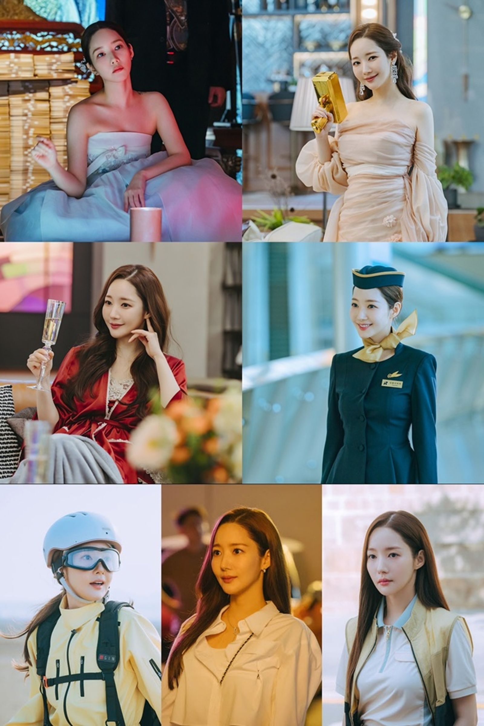 朴敏英在《行騙天下KR》的華麗變裝,預計讓觀眾眼睛一亮。翻攝tvchosun