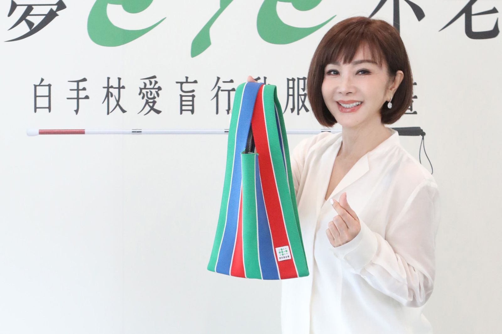 陳美鳳出席公益活動。圖/愛盲基金會