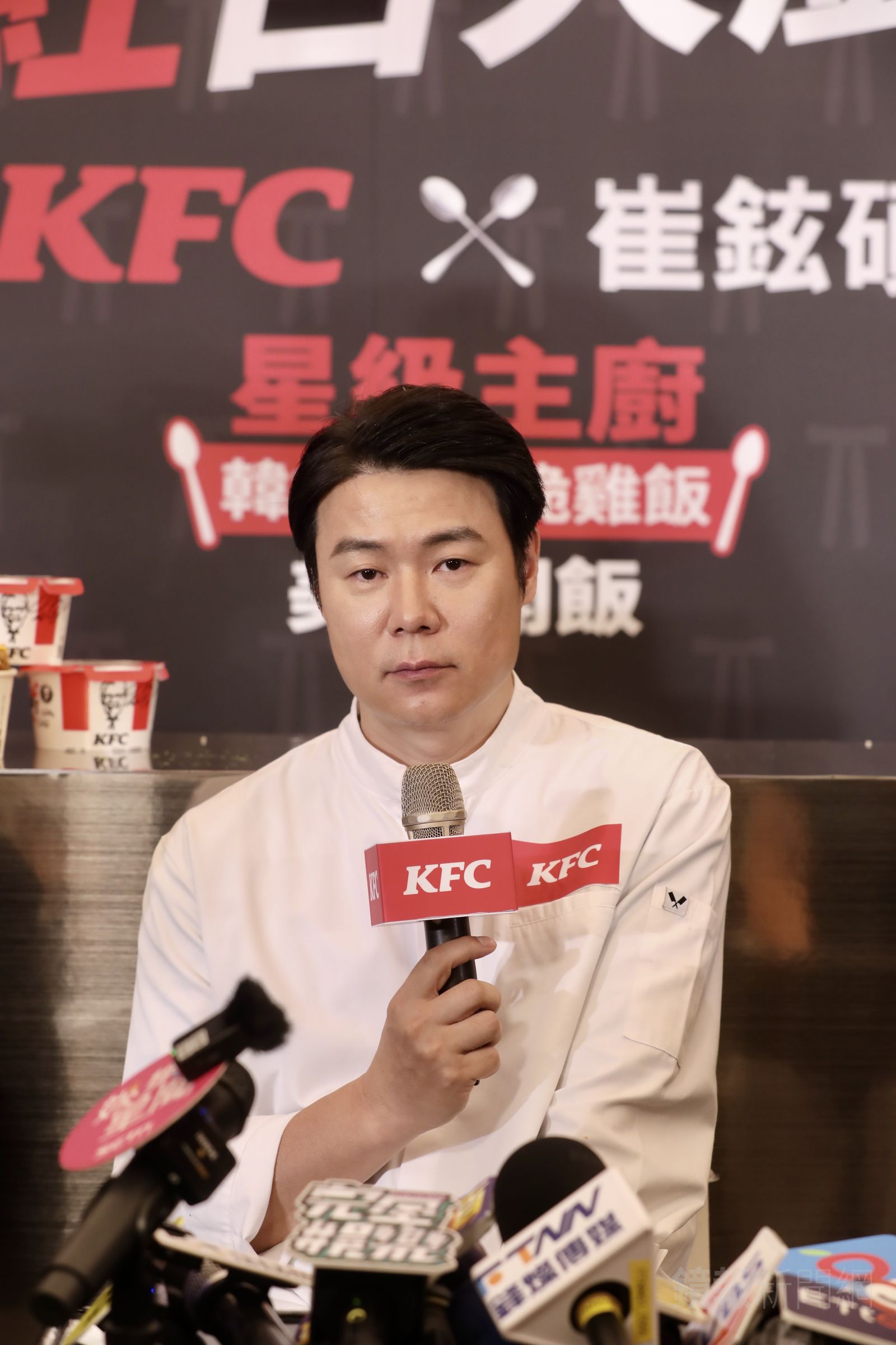崔鉉碩在台韓都享高人氣,6月還訪台出席肯德基新品記者會。林煒凱攝