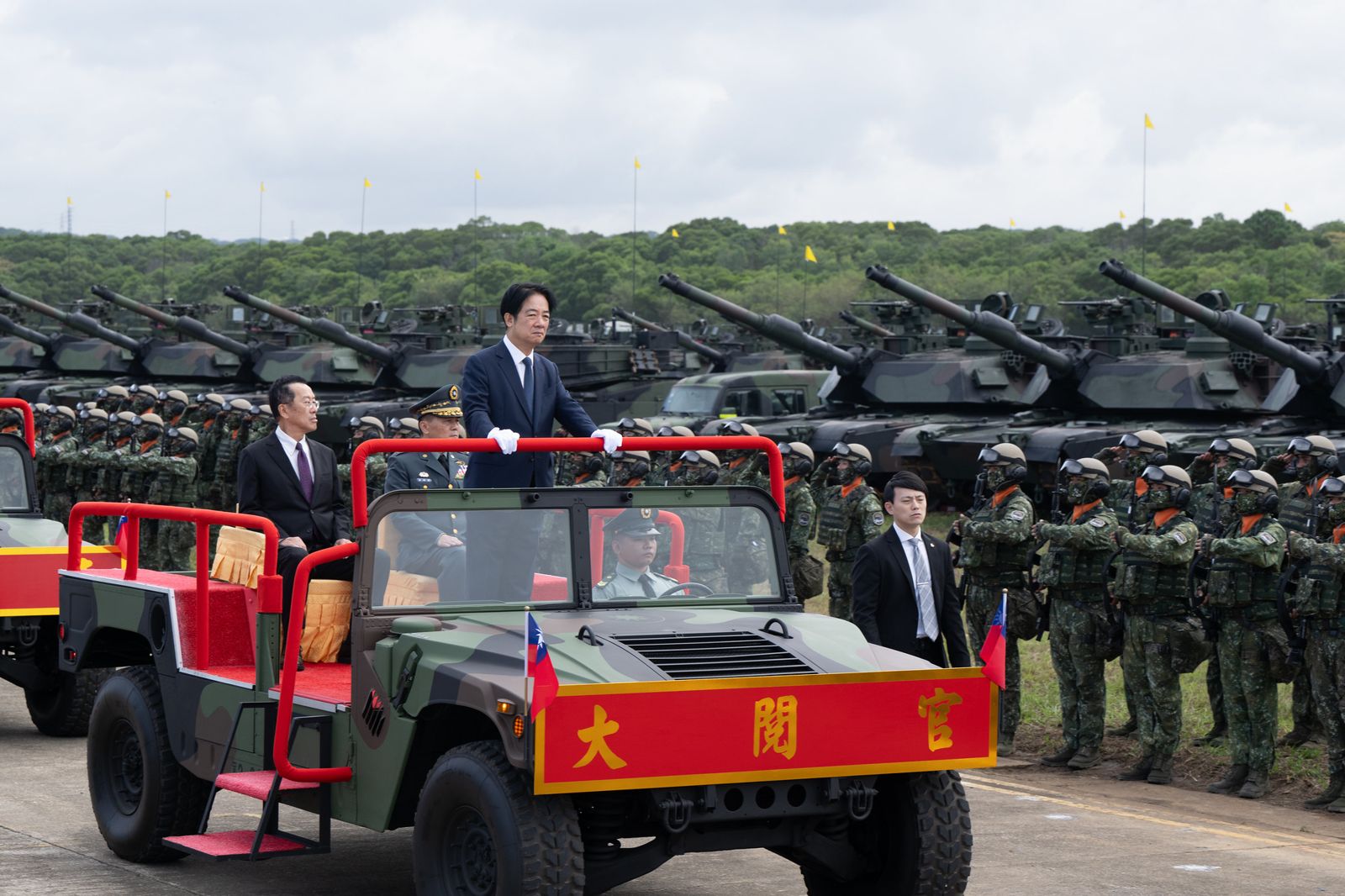 總統賴清德主持M1A2T戰車成軍典禮。（圖／總統府提供）