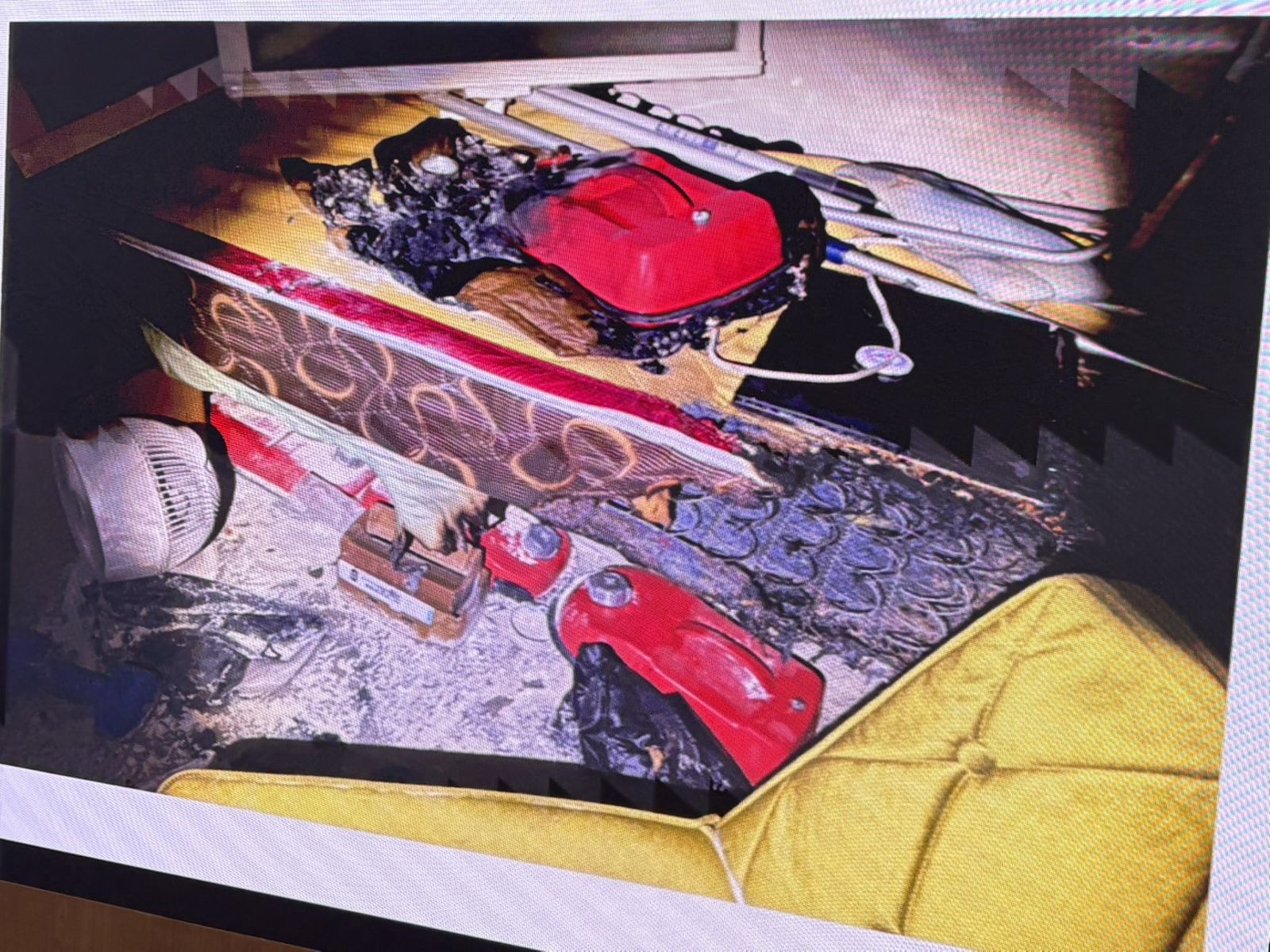 張文在租屋處縱火。翻攝畫面