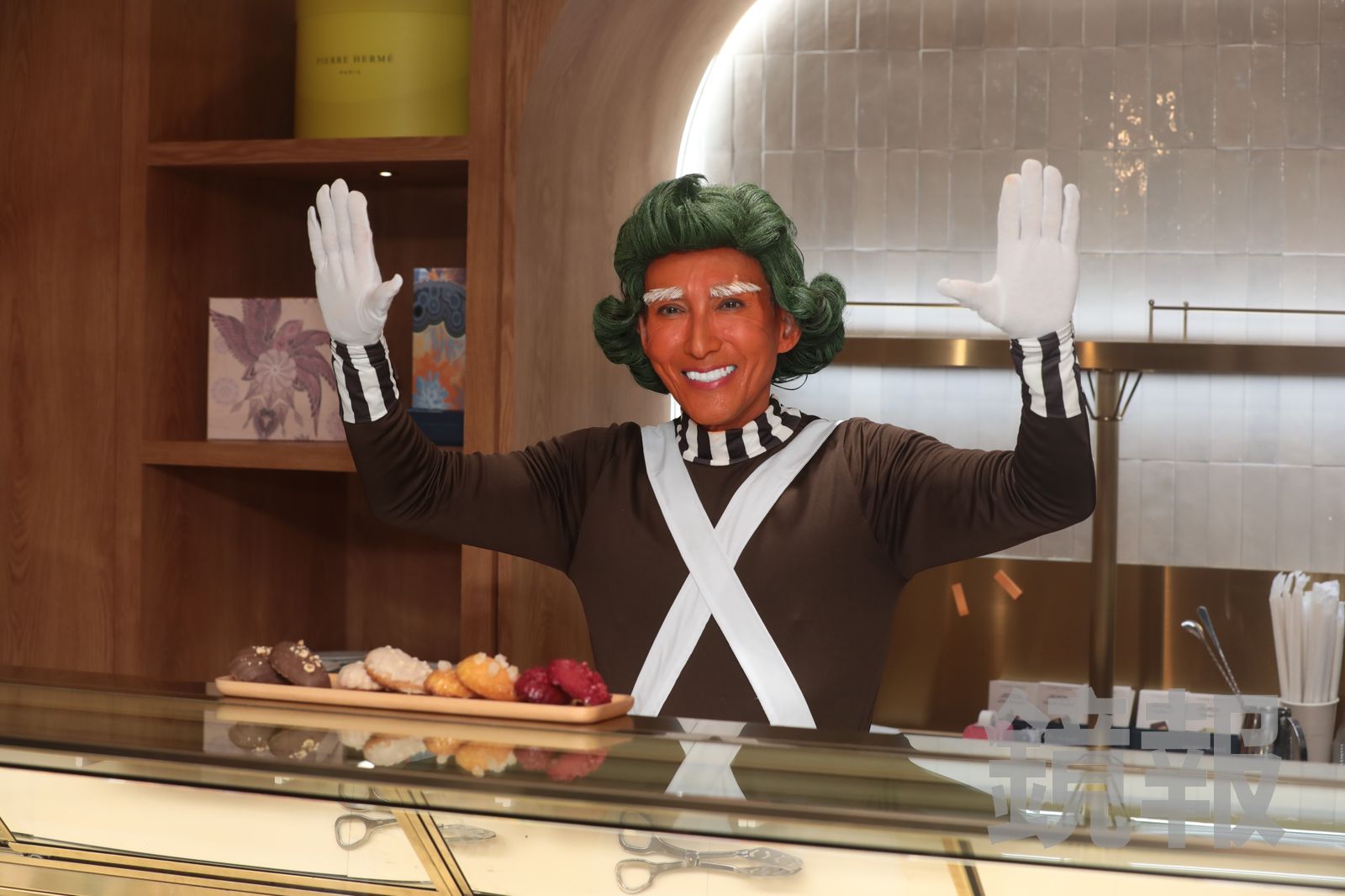 潘若迪出席巧克力專賣店活動。林煒凱攝