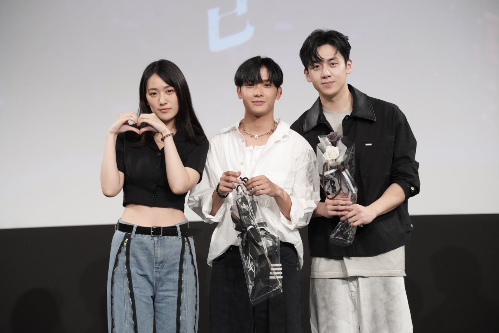 葛宸羽（左起）、紀成澔、葛兆恩（寶弟）出席《對立而已》結局分享會。三立提供