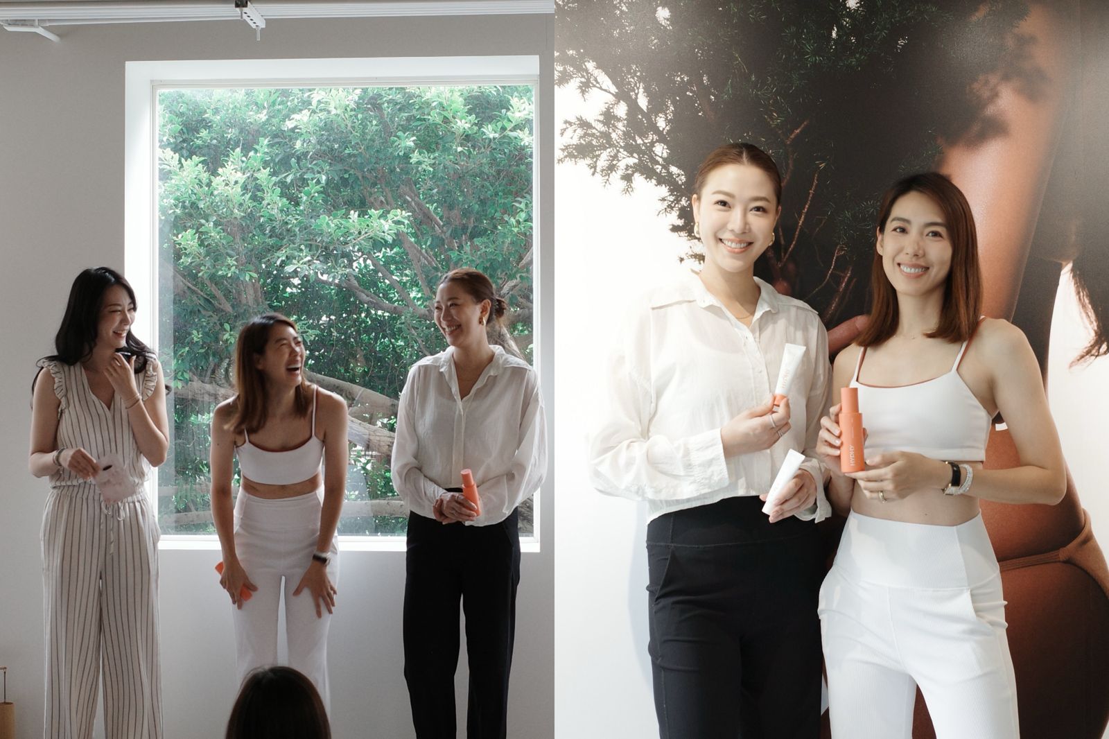 林可彤（右一）、林又立（右二）共同創立的身體保養品牌邁入第7年。HYPHY提供