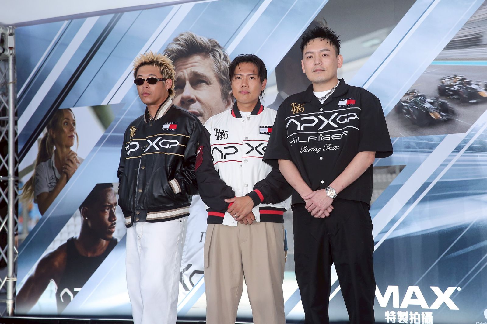 玖壹壹左起健志、洋蔥、春風參加《F1電影》首映。李鍾泉攝