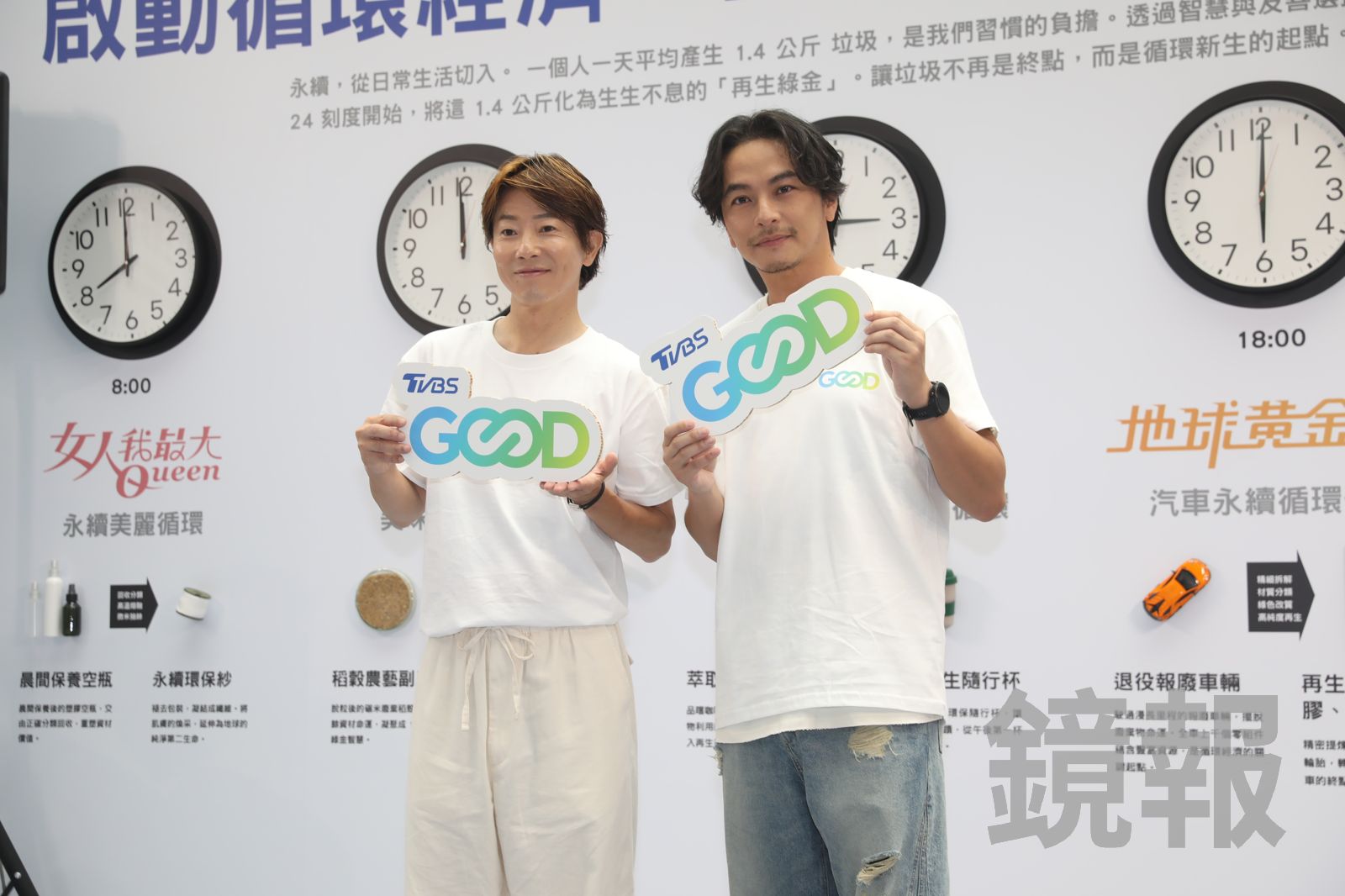 川越達也(左起)、楊銘威一起出席活動。林煒凱攝