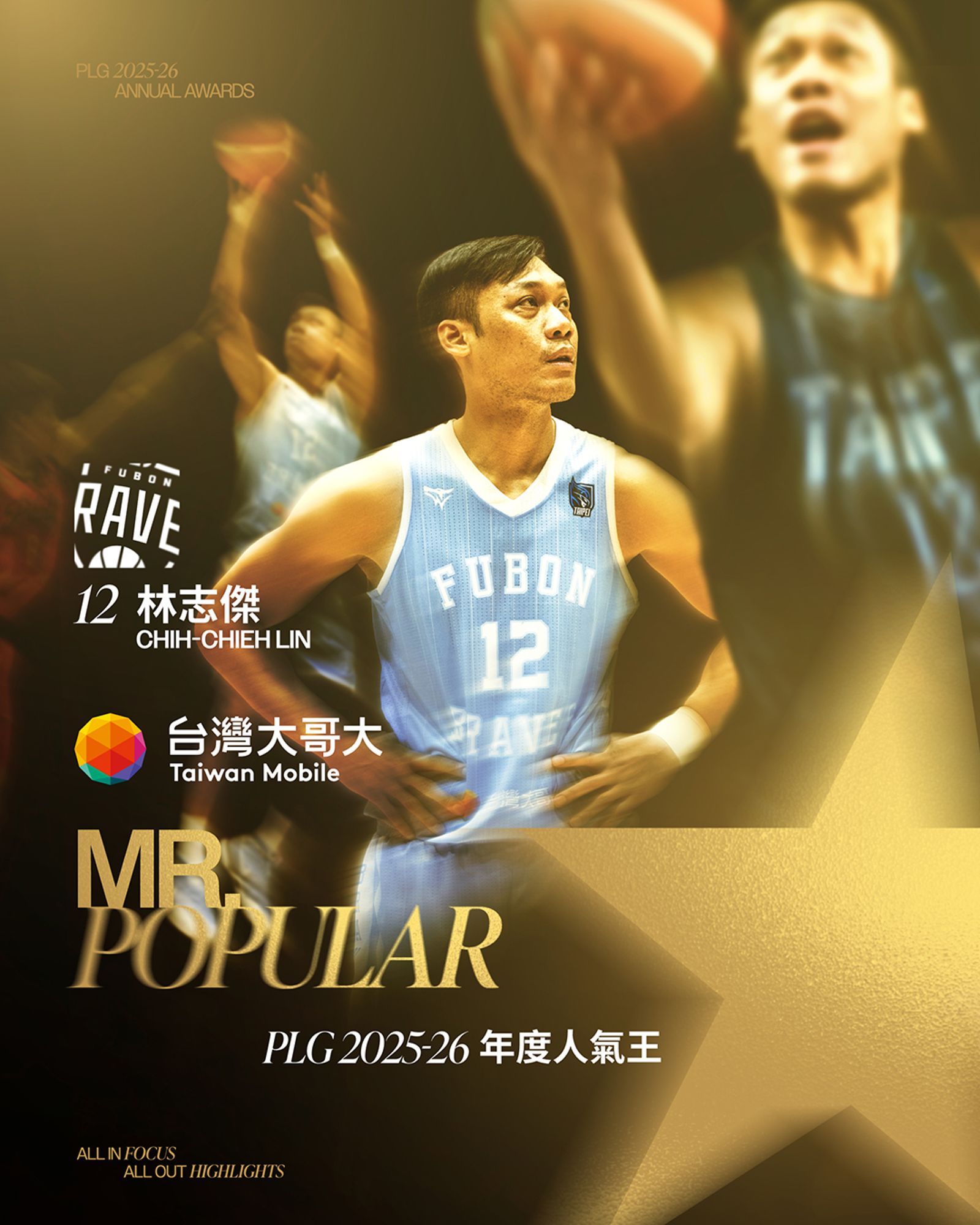 PLG公布2025-26球季年度人氣王、啦啦隊及啦啦隊人氣王得主。圖/PLG提供