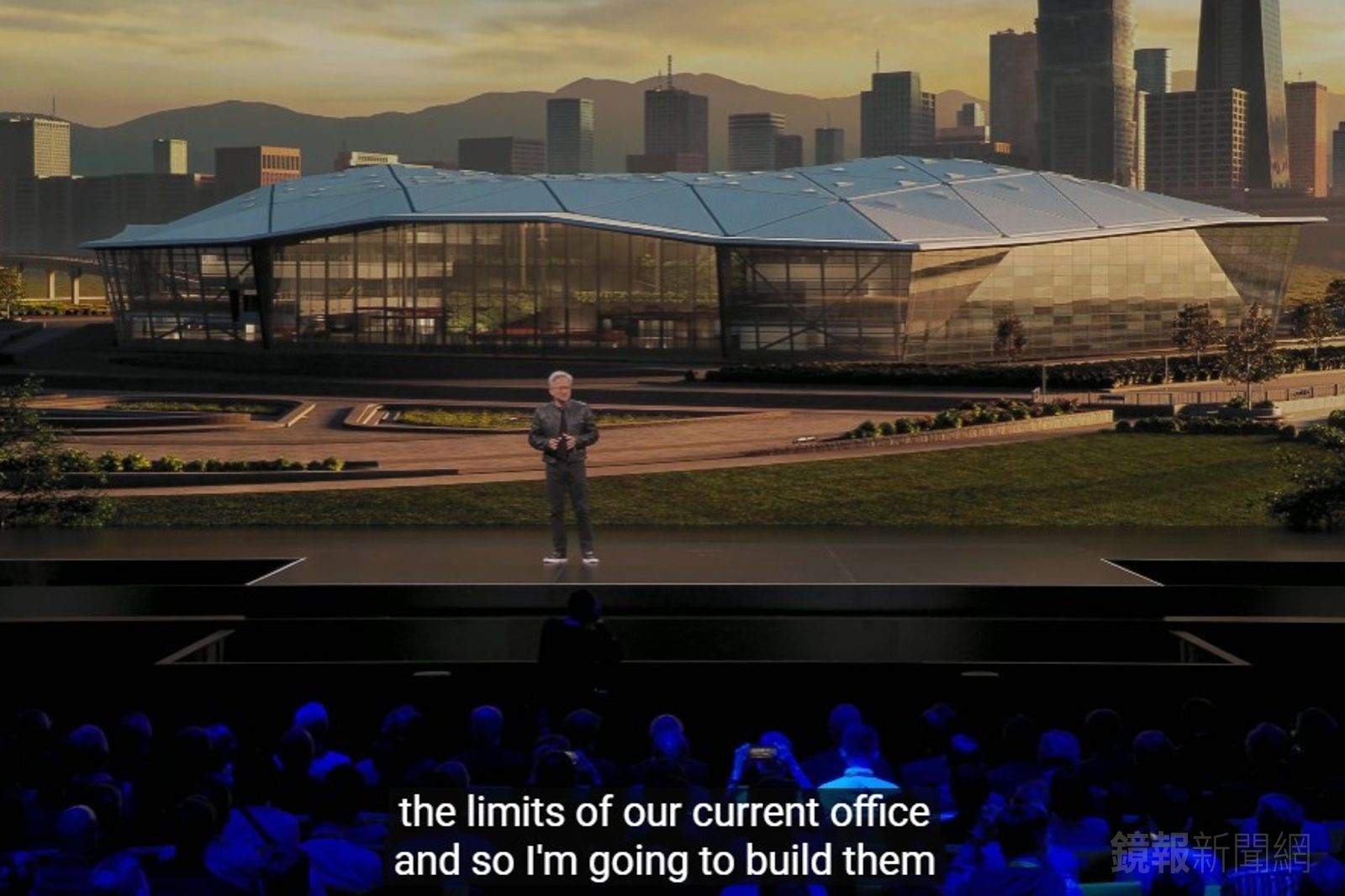 黃仁勳在演講中公布台灣總部地點落腳「北投士林」。