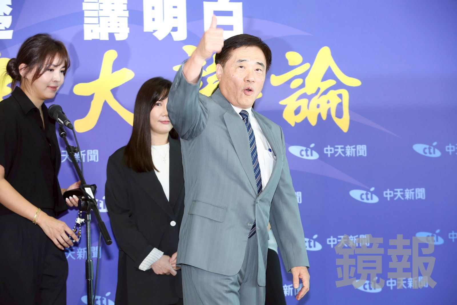 郝龍斌今天在辯論會時說，自己擔任黨主席後將以黨利益與席次最大化為優先，完全不會有跟地方派系搞不定、私相授受的問題。（圖／李鍾泉攝）