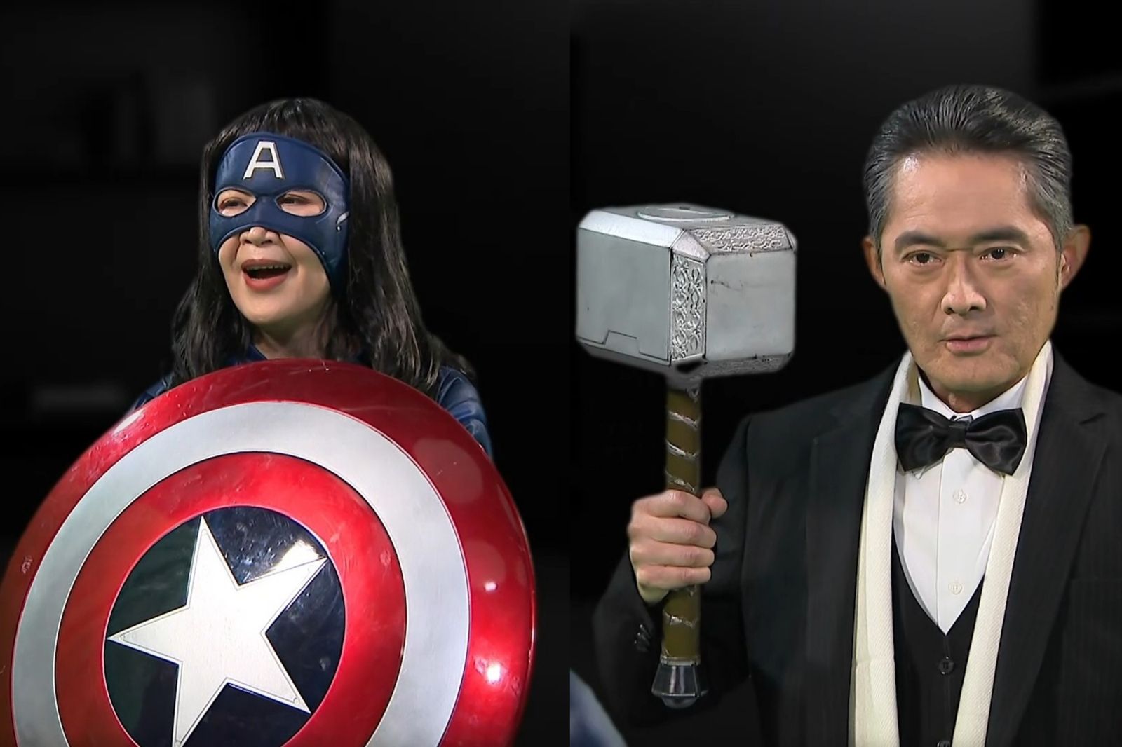 到底看了什麼! 林秀玲、江國賓變身漫威英雄 美國隊長愛上雷神