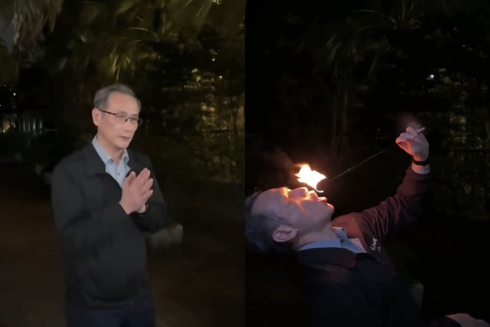 不是AI！鄭運鵬尾牙表演「吞火秀」　一張嘴烈火全滅驚呆網友