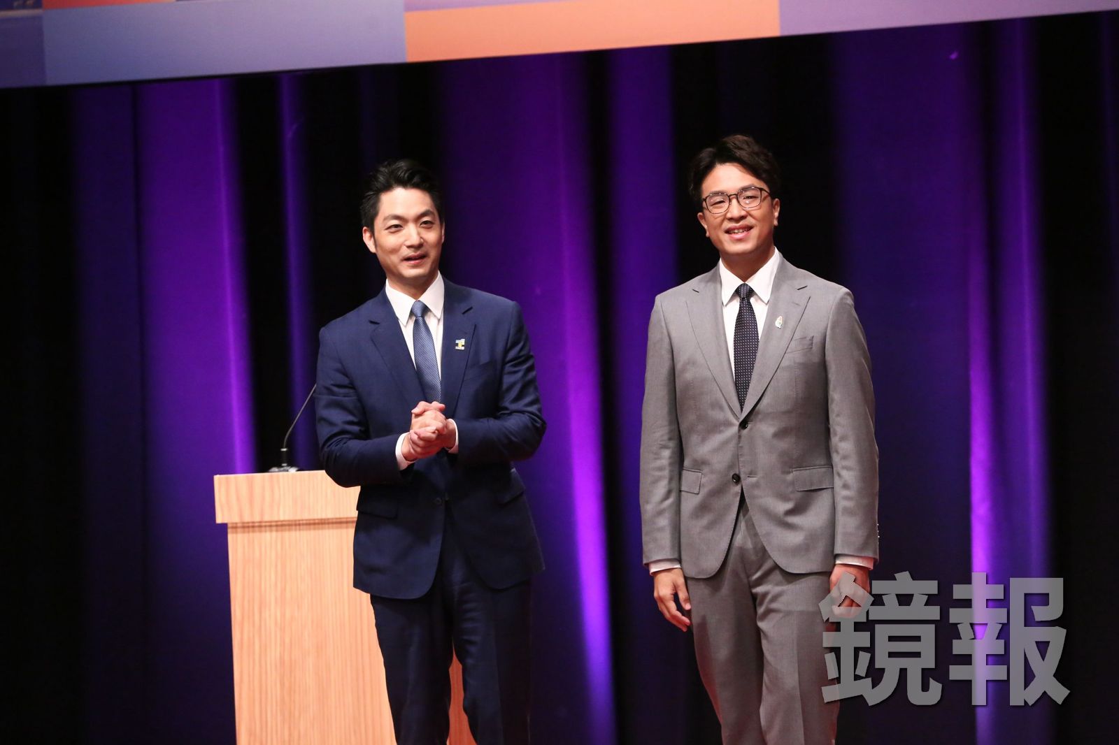 台北市長蔣萬安今天(31日)與對手沈伯洋正面交鋒。攝影李鍾泉