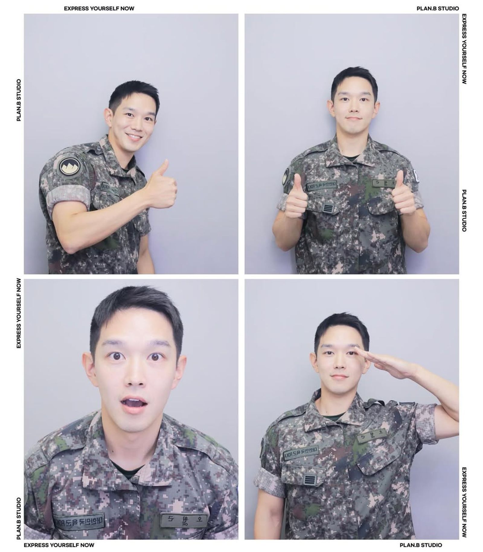 Kevin Oh當了一年半的陸軍，身材壯碩許多。翻攝IG@kevinoh_