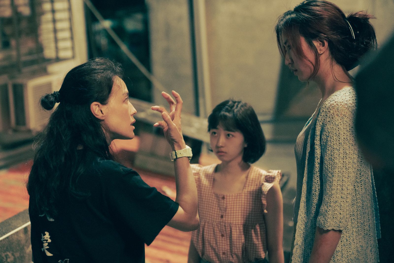 舒淇（左起）以自身經歷編導《女孩》，片中找來白小櫻與9m88飾演母女。甲上娛樂提供