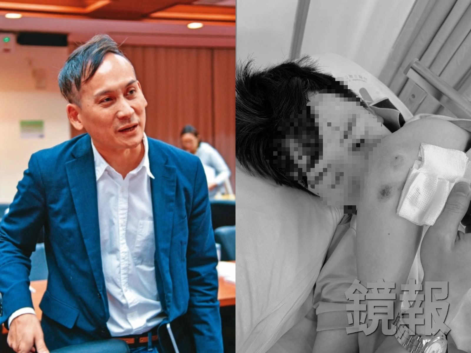 葉元之助理在北市遭10名惡煞圍毆。資料照、當事人提供